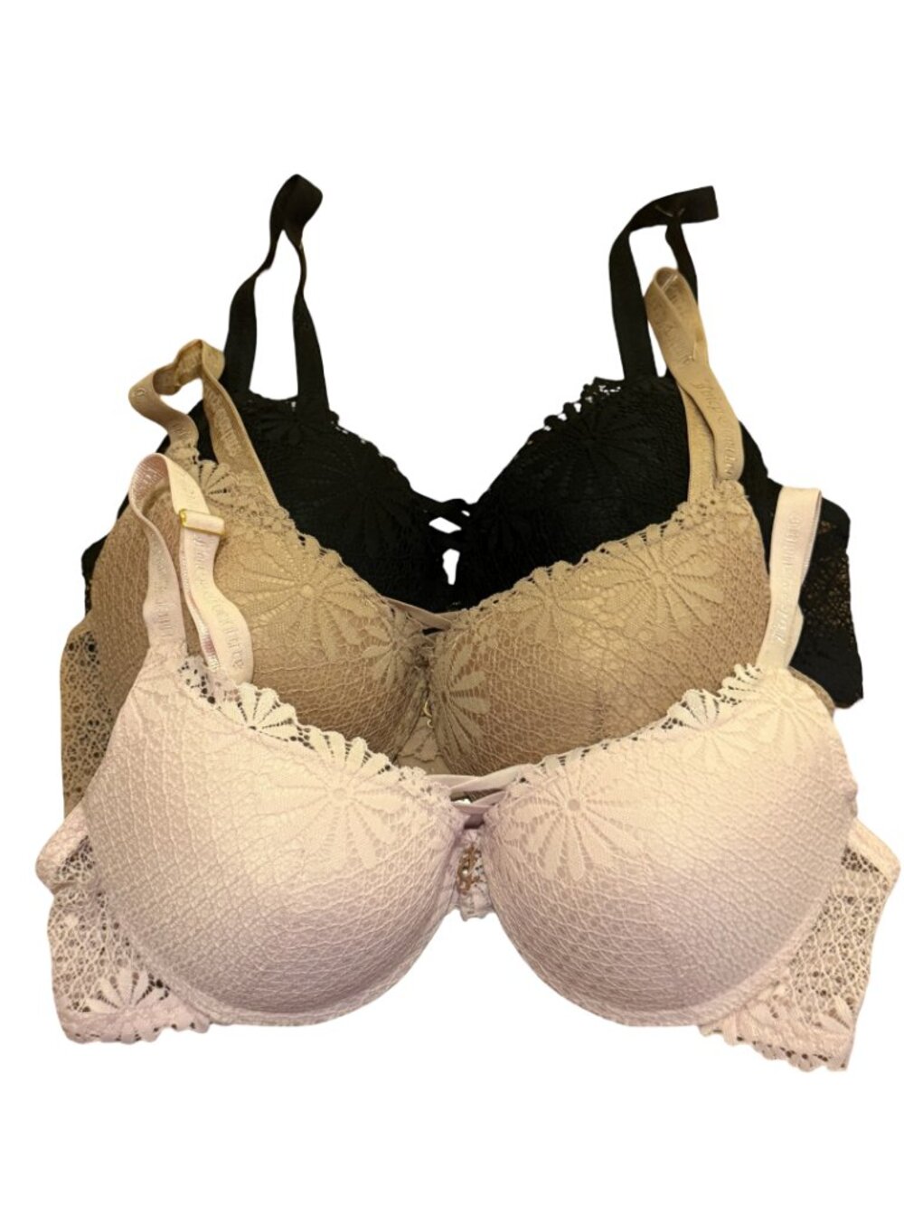 Juicy Couture 3-pack Lace Sexy Extreme Push-Up Bra 34C